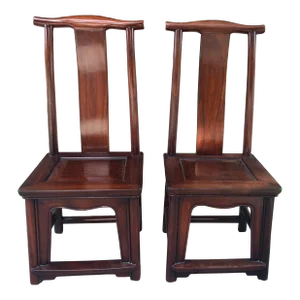 Pair of Early Chinese Children's Side Chairs