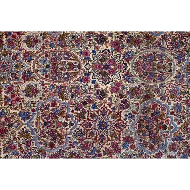 Textile 1900s Antique Persian Palace Lavar Kerman Rug For Sale - Image 7 of 13