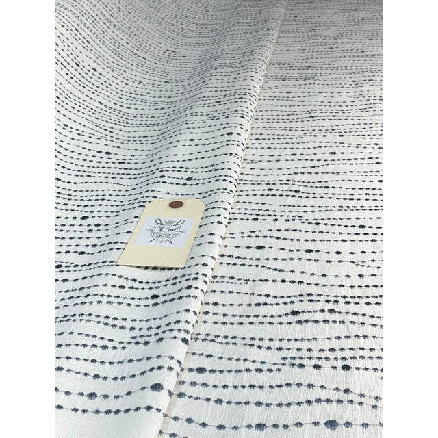 Abstract Kravet “Denali” Embroidered Linen– 13.25 Yards For Sale - Image 3 of 4