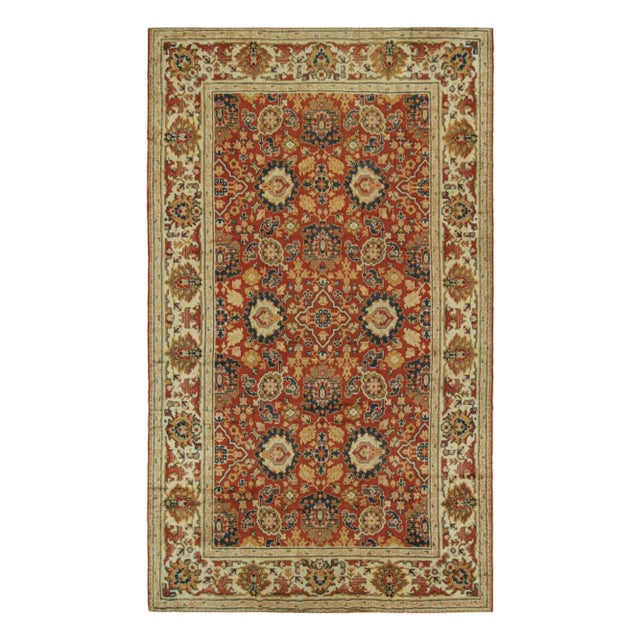 Late 19th Century Antique Arts & Crafts Rug in Rust With Floral Patterns, From Rug & Kilim For Sale - Image 9 of 9