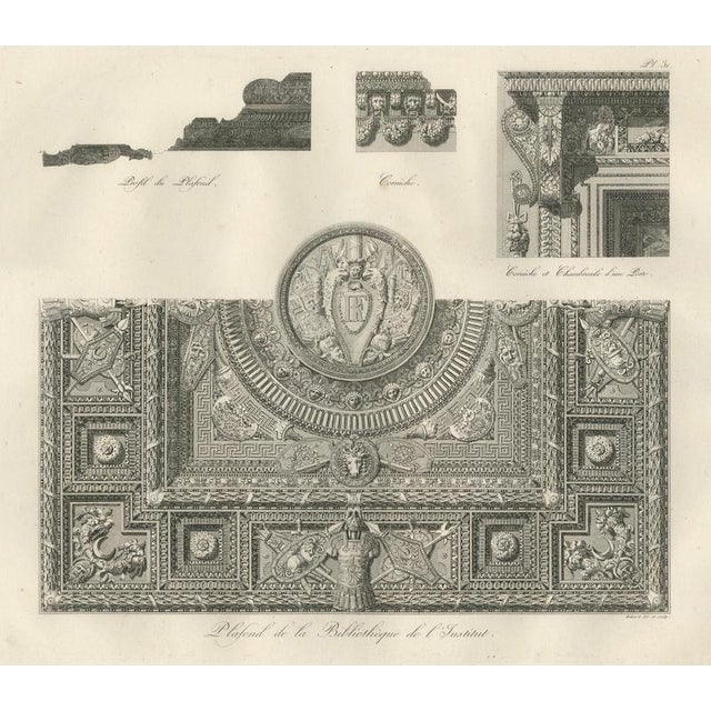 Louis-Pierre Baltard, Louvre Architectural Studies, 1803, Paper, Set of 2 For Sale - Image 11 of 16