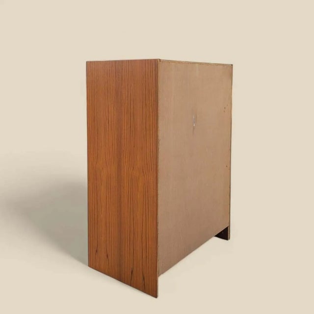 Mid-Century Modern 1960s Danish Modern Teak Five-Drawer Tallboy Dresser, Made in Denmark For Sale - Image 3 of 10