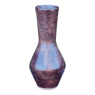 Angled Stoneware Vase For Sale