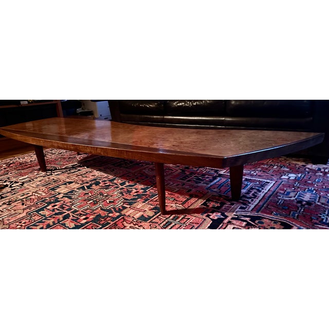 Mid-Century George Nakashima Rosewood Coffee Table Long and Organic Shaped For Sale In New York - Image 6 of 15