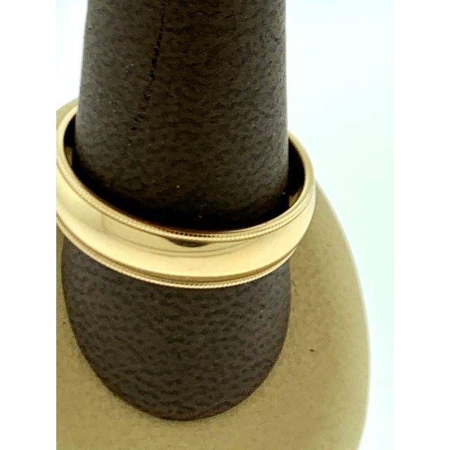 14 Karat Gold Milgrain Half Round Comfort Fit Wedding Band 8.5 Grams For Sale - Image 12 of 18
