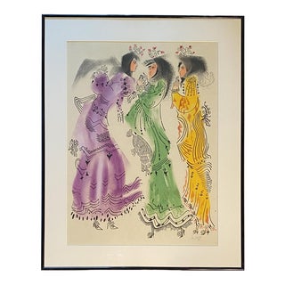 Julio De Diego 1960 "Tres Mujures" Painting For Sale