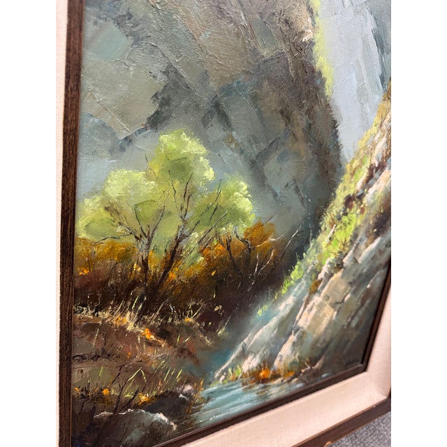 Mary Zeller Mountain Stream Impressionist Painting, Signed For Sale - Image 4 of 12