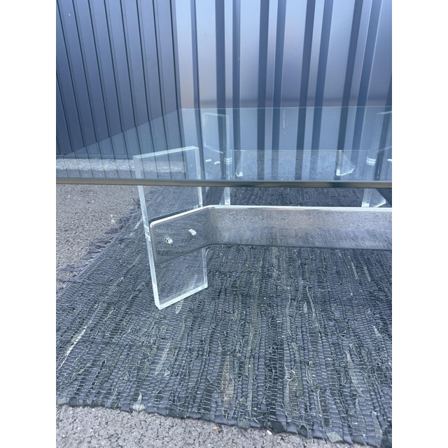 Vintage Table in Glass, 1970 For Sale - Image 8 of 14