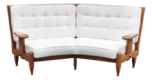 1960s Modernist Oak Sofa Designed by Guillerme et Chambron