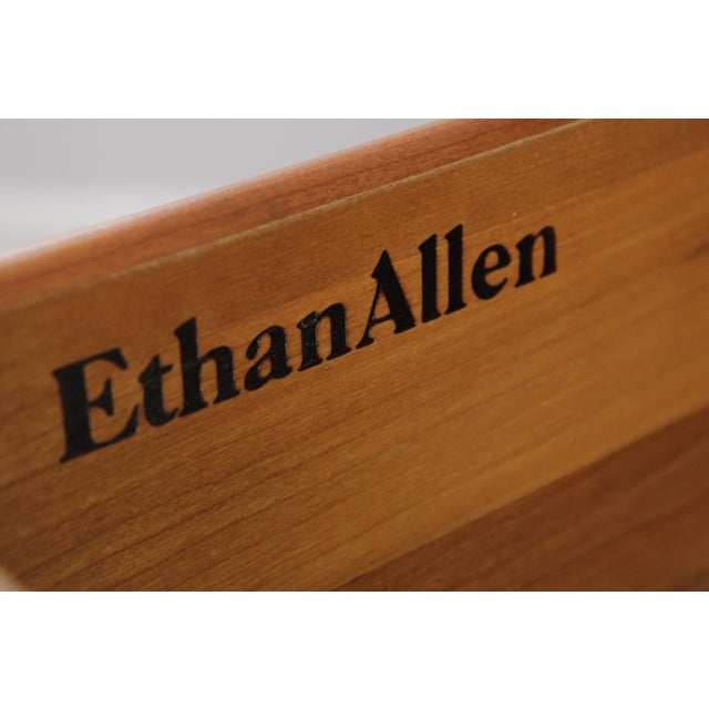 Ethan Allen Cherry 7 Drawer Tall Dresser Chest on Chest For Sale - Image 13 of 14