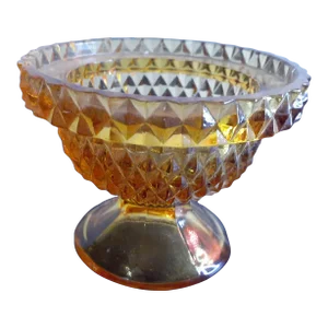 1960s Le Smith Amber Votive Holder
