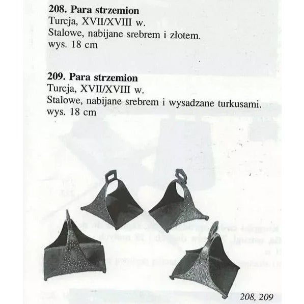 Metal Antique Turkish Ottoman Iron Horse Saddle Stirrups- Set of 2 For Sale - Image 7 of 12