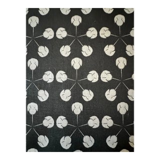 Design Nº Five Horseshoe Crab Fabric 100% Belgian Linen in Black 4 Yards For Sale