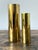 Brass Vintage Boho Brass Cylinder Vases - Set of 2 For Sale - Image 8 of 12