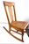 1900 - 1909 Antique Stomps-Burkhardt Maple Slipper Sewing Rocker With Caned Seat, Early 20th Century For Sale - Image 5 of 8