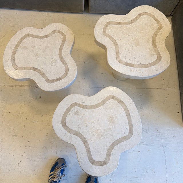 1970s Organic Modern Tiled Stone Stacking Tables For Sale - Image 4 of 6