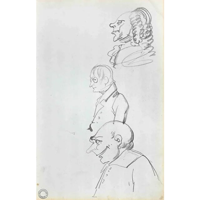 Study of Figures is a Pencil Drawing realized in the early 19th Century by Hortense Haudebort-Lescot (1784-1845). Good...