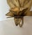 Vintage Late 20th Century Gilt Iron Sheet Candle Sconces With Leaf Design - A Pair For Sale - Image 4 of 6