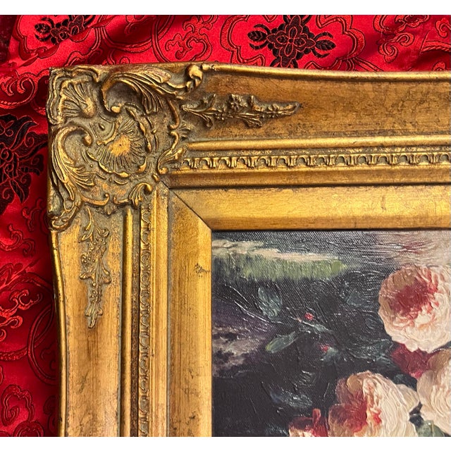 Textile Late 20th Century Framed Jean-Baptiste Robie "June Days" Artist-Enhanced Canvas – Brushstrokes Limited Edition #266/4950 For Sale - Image 7 of 9