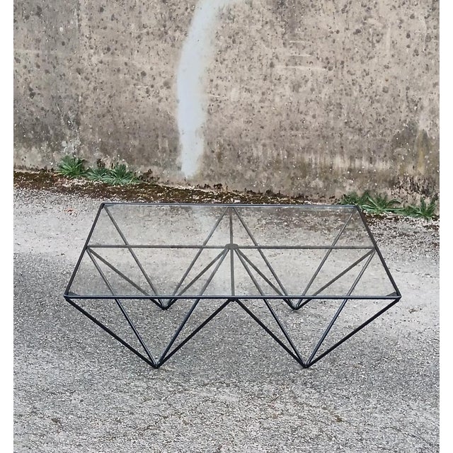 Coffee Table in Metal and Glass, 1980s For Sale - Image 13 of 13