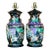 Vintage Chinoiserie Hand-Painted Ceramic Figural Table Lamps – A Pair For Sale