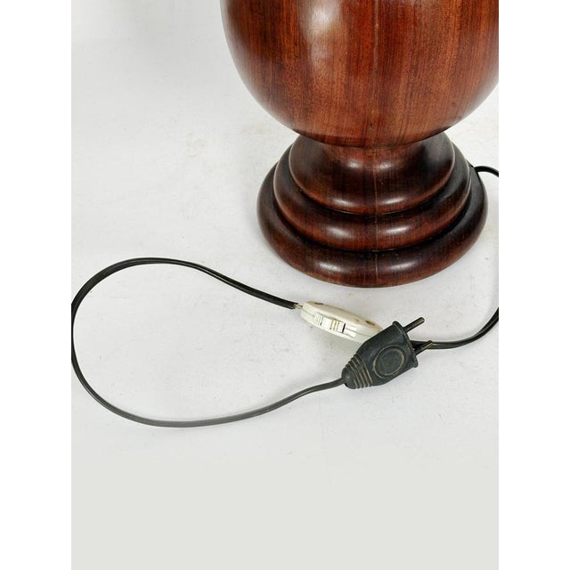 Brown Minimalist Brown Wooden Lamp, 1960s For Sale - Image 8 of 11