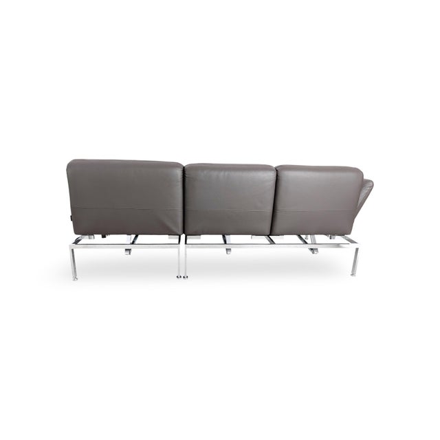 Roro Corner Couch in Leather Grey from Brühl, Set of 2 For Sale - Image 5 of 13