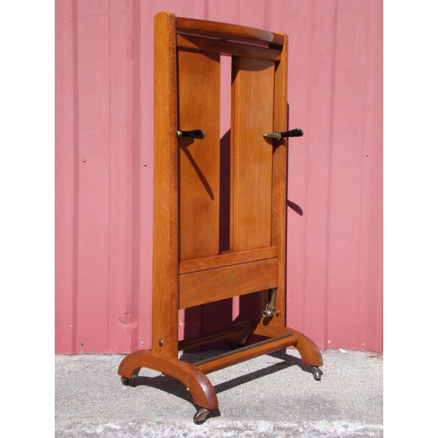 Vintage Mid Century Italian Fratelli Reguitti Gentlemen's Valet Trouser Press For Sale - Image 10 of 13