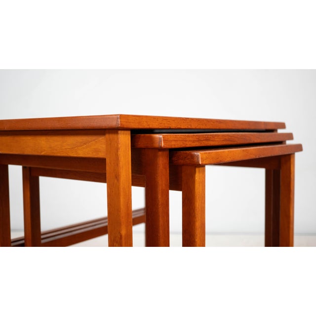 1970s Danish Modern BRDR Furbo Teak Nesting Tables - Set of 3 For Sale In Boston - Image 6 of 18