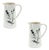 Rustic Thistle Etched Pitcher Vase with Speckled Finish (Set of 2) For Sale