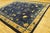 Navy Blue 1920s Blue Navy Floral Deco Antique Chinese Peking Rug Handknotted Wool For Sale - Image 8 of 11