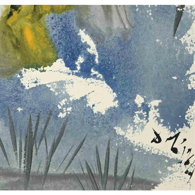 Familia Ruth Moabitidis is a Color lithograph on heavy rag paper realized in 1964. It is part of Biblia Sacra vulgatæ...