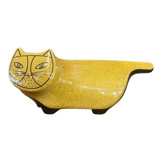 Vintage Mid Century Modern Italian Baldelli Ceramics Cat Coin Collector For Sale