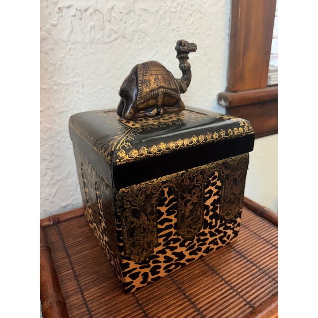 John-Richard 1990s John-Richard Leather and Brass Hinged Box For Sale - Image 4 of 13