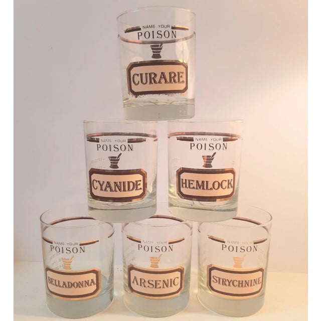 Name Your Poison Barware Glasses Bar Vintage For Sale - Image 13 of 14