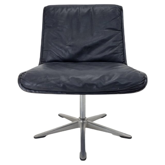 Mid-Century Leather Desk Chair by Delta Wilkhahn, 1970s For Sale