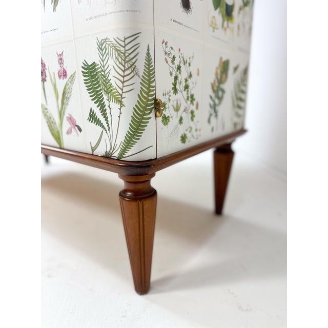 1950’s Swedish Cabinet With Nordens Flora Illustrations For Sale In Boston - Image 6 of 10