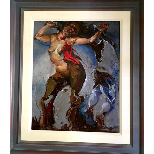 Figurative ‘Danseuse’ Oil on Canvas For Sale - Image 3 of 8