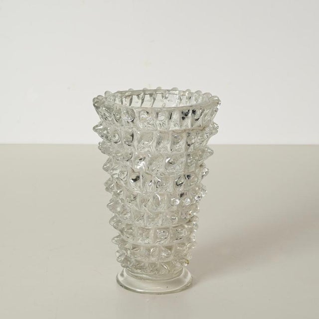 Glass Large Italian Rostrato Murano Glass Vase by Ercole Barovier, Italy, 1940s For Sale - Image 7 of 16