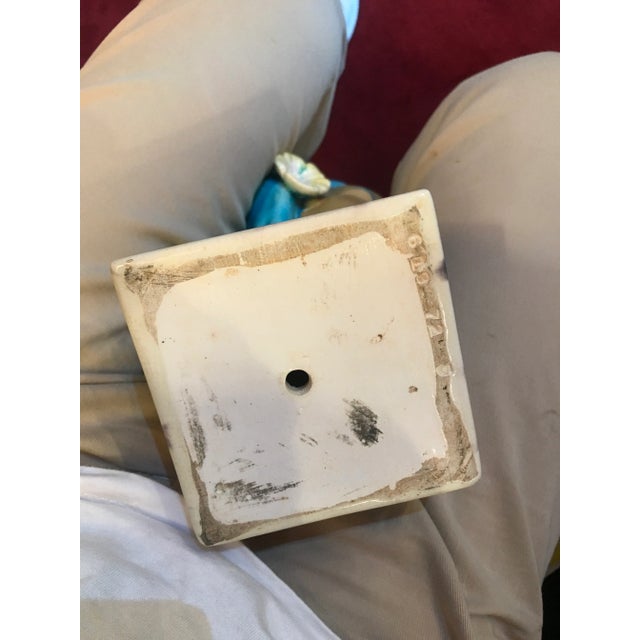 Sky Blue 1930s Goldscheider Deco Island Ladies Heads Ceramic Bookends - a Pair For Sale - Image 8 of 10