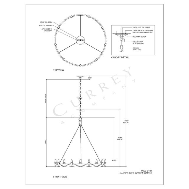 Modern Currey & Company Serpentina Chandelier For Sale - Image 3 of 4