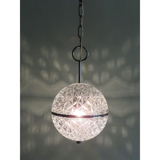 1960s Cut Glass Spherical Pendant, Belgium, 1960s For Sale - Image 5 of 15