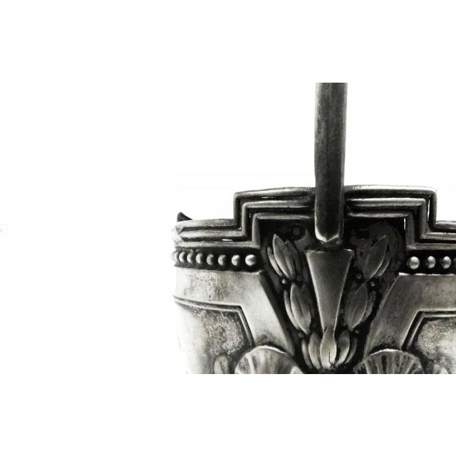 Art Nouveau French Silver Sugar Bowl, 1890s For Sale - Image 5 of 7