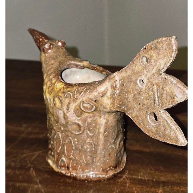 1970s Mid‑Century Willi Eggerman Studio Pottery Bird Sculpture For Sale - Image 4 of 11
