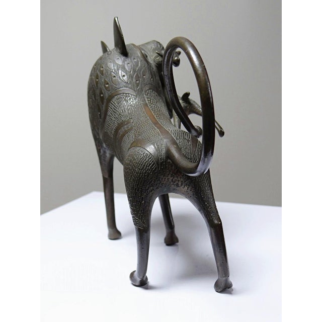 Metal Bronze Lion or Hyena, Dahomey Cotonou, Benin, 1950s For Sale - Image 7 of 15