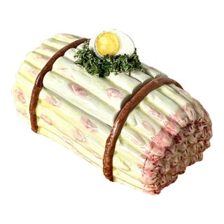 Vintage Regency Italian Lidded Asparagus Bowl For Sale