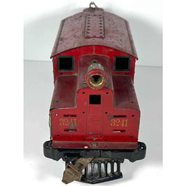 Prewar Ives Wide Gauge 3241 Maroon Electric Locomotive c. 1922 For Sale - Image 10 of 10