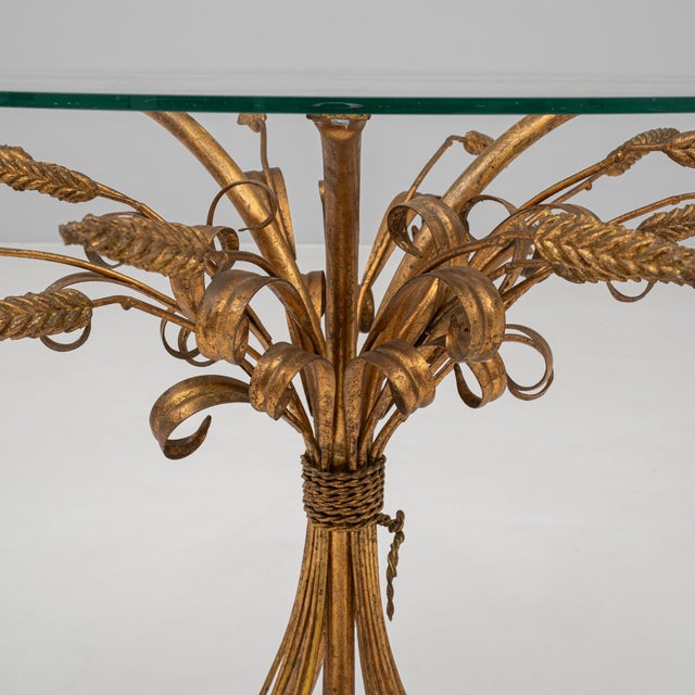 20th Century Italian Brass Coffee Table With Glass Top For Sale - Image 11 of 18