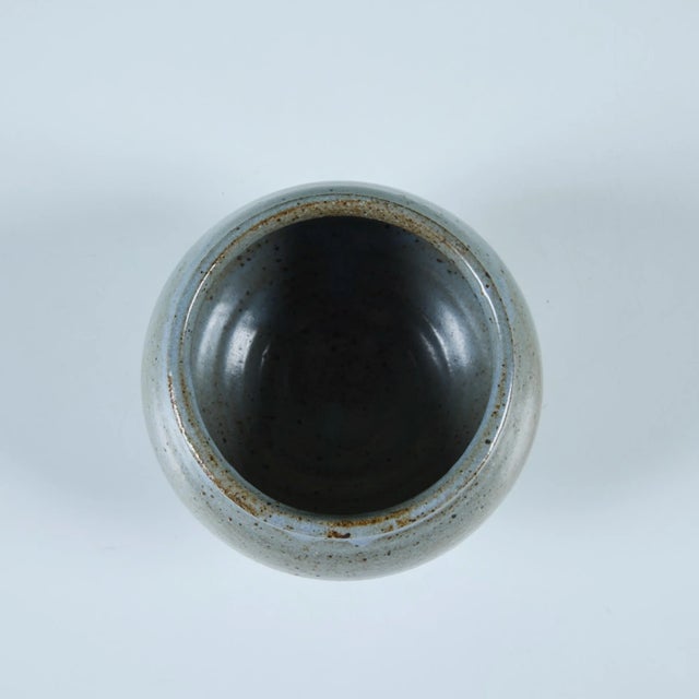 Robin's Egg Blue Warren MacKenzie Ceramic Glazed Bowl For Sale - Image 8 of 10