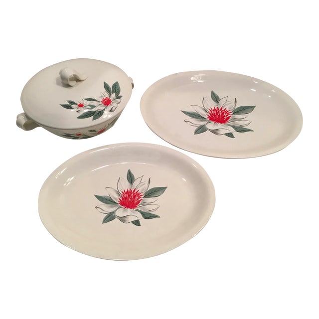 Serving Bowl+Lid Two Serving Platters For Sale